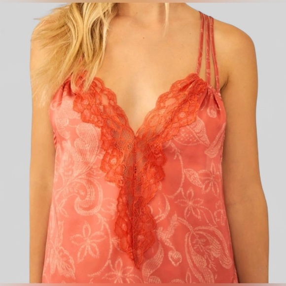 Intimately Free People-Off the Coast Cami-orange EUC size Small - Picture 3 of 12